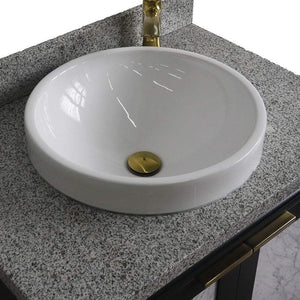 Bellaterra Home Vanity BellaTerra Home 31" Single sink vanity in Dark Gray finish with Gray granite with round sink 400990-31-DG-GYRD