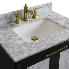 Load image into Gallery viewer, Bellaterra Home Vanity BellaTerra Home 31&quot; Single sink vanity in Dark Gray finish with White carrara marble with rectangle sink 400990-31-DG-WMR