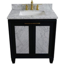 Load image into Gallery viewer, Bellaterra Home Vanity BellaTerra Home 31&quot; Single sink vanity in Dark Gray finish with White carrara marble with rectangle sink 400990-31-DG-WMR