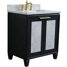 Load image into Gallery viewer, Bellaterra Home Vanity BellaTerra Home 31&quot; Single sink vanity in Dark Gray finish with White carrara marble with rectangle sink 400990-31-DG-WMR