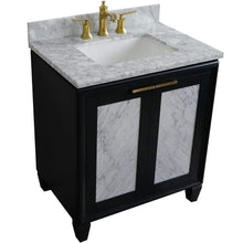 Load image into Gallery viewer, Bellaterra Home Vanity BellaTerra Home 31&quot; Single sink vanity in Dark Gray finish with White carrara marble with rectangle sink 400990-31-DG-WMR
