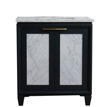 Load image into Gallery viewer, Bellaterra Home Vanity BellaTerra Home 31&quot; Single sink vanity in Dark Gray finish with White carrara marble with rectangle sink 400990-31-DG-WMR