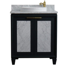 Load image into Gallery viewer, Bellaterra Home Vanity BellaTerra Home 31&quot; Single sink vanity in Dark Gray finish with White carrara marble with round sink 400990-31-DG-WMRD