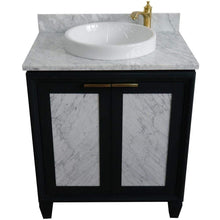 Load image into Gallery viewer, Bellaterra Home Vanity BellaTerra Home 31&quot; Single sink vanity in Dark Gray finish with White carrara marble with round sink 400990-31-DG-WMRD