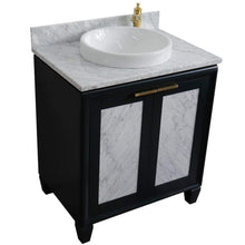 Load image into Gallery viewer, Bellaterra Home Vanity BellaTerra Home 31&quot; Single sink vanity in Dark Gray finish with White carrara marble with round sink 400990-31-DG-WMRD