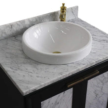 Load image into Gallery viewer, Bellaterra Home Vanity BellaTerra Home 31&quot; Single sink vanity in Dark Gray finish with White carrara marble with round sink 400990-31-DG-WMRD