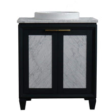 Load image into Gallery viewer, Bellaterra Home Vanity BellaTerra Home 31&quot; Single sink vanity in Dark Gray finish with White carrara marble with round sink 400990-31-DG-WMRD