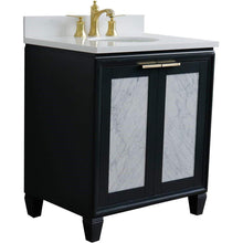 Load image into Gallery viewer, Bellaterra Home Vanity BellaTerra Home 31&quot; Single sink vanity in Dark Gray finish with White quartz with oval sink 400990-31-DG-WEO