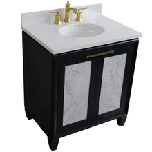 Load image into Gallery viewer, Bellaterra Home Vanity BellaTerra Home 31&quot; Single sink vanity in Dark Gray finish with White quartz with oval sink 400990-31-DG-WEO