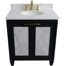 Load image into Gallery viewer, Bellaterra Home Vanity BellaTerra Home 31&quot; Single sink vanity in Dark Gray finish with White quartz with oval sink 400990-31-DG-WEO
