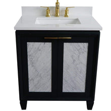 Load image into Gallery viewer, Bellaterra Home Vanity BellaTerra Home 31&quot; Single sink vanity in Dark Gray finish with White quartz with rectangle sink 400990-31-DG-WER