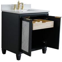 Load image into Gallery viewer, Bellaterra Home Vanity BellaTerra Home 31&quot; Single sink vanity in Dark Gray finish with White quartz with rectangle sink 400990-31-DG-WER