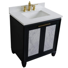 Load image into Gallery viewer, Bellaterra Home Vanity BellaTerra Home 31&quot; Single sink vanity in Dark Gray finish with White quartz with rectangle sink 400990-31-DG-WER