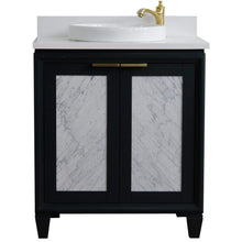 Load image into Gallery viewer, Bellaterra Home Vanity BellaTerra Home 31&quot; Single sink vanity in Dark Gray finish with White quartz with round sink 400990-31-DG-WERD