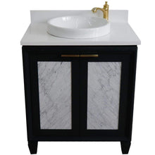 Load image into Gallery viewer, Bellaterra Home Vanity BellaTerra Home 31&quot; Single sink vanity in Dark Gray finish with White quartz with round sink 400990-31-DG-WERD