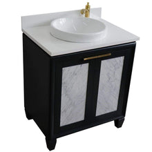 Load image into Gallery viewer, Bellaterra Home Vanity BellaTerra Home 31&quot; Single sink vanity in Dark Gray finish with White quartz with round sink 400990-31-DG-WERD
