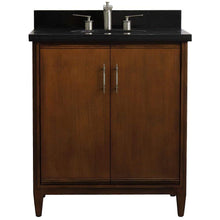 Load image into Gallery viewer, Bellaterra Home Vanity BellaTerra Home 31&quot; Single sink vanity in Walnut finish with Black galaxy granite with oval sink 400901-31-WA-BGO