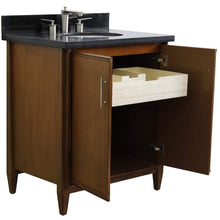 Load image into Gallery viewer, Bellaterra Home Vanity BellaTerra Home 31&quot; Single sink vanity in Walnut finish with Black galaxy granite with oval sink 400901-31-WA-BGO