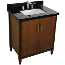 Load image into Gallery viewer, Bellaterra Home Vanity BellaTerra Home 31&quot; Single sink vanity in Walnut finish with Black galaxy granite with rectangle sink 400901-31-WA-BGR