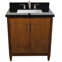 Load image into Gallery viewer, Bellaterra Home Vanity BellaTerra Home 31&quot; Single sink vanity in Walnut finish with Black galaxy granite with rectangle sink 400901-31-WA-BGR