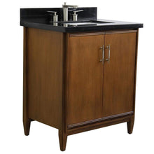 Load image into Gallery viewer, Bellaterra Home Vanity BellaTerra Home 31&quot; Single sink vanity in Walnut finish with Black galaxy granite with rectangle sink 400901-31-WA-BGR