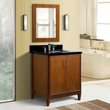 Load image into Gallery viewer, Bellaterra Home Vanity BellaTerra Home 31&quot; Single sink vanity in Walnut finish with Black galaxy granite with rectangle sink 400901-31-WA-BGR