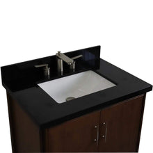 Load image into Gallery viewer, Bellaterra Home Vanity BellaTerra Home 31&quot; Single sink vanity in Walnut finish with Black galaxy granite with rectangle sink 400901-31-WA-BGR