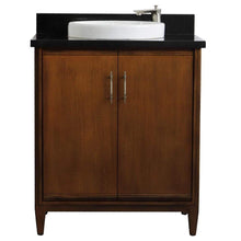 Load image into Gallery viewer, Bellaterra Home Vanity BellaTerra Home 31&quot; Single sink vanity in Walnut finish with Black galaxy granite with round sink 400901-31-WA-BGRD