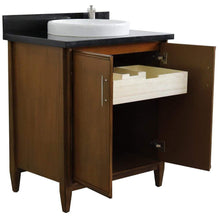 Load image into Gallery viewer, Bellaterra Home Vanity BellaTerra Home 31&quot; Single sink vanity in Walnut finish with Black galaxy granite with round sink 400901-31-WA-BGRD