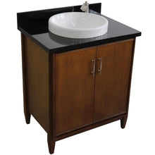 Load image into Gallery viewer, Bellaterra Home Vanity BellaTerra Home 31&quot; Single sink vanity in Walnut finish with Black galaxy granite with round sink 400901-31-WA-BGRD