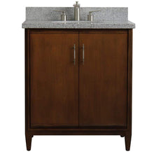Load image into Gallery viewer, Bellaterra Home Vanity BellaTerra Home 31&quot; Single sink vanity in Walnut finish with Gray granite with oval sink 400901-31-WA-GYO
