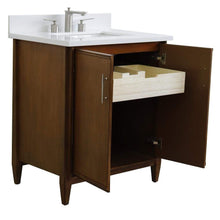 Load image into Gallery viewer, Bellaterra Home Vanity BellaTerra Home 31&quot; Single sink vanity in Walnut finish with White quartz with rectangle sink 400901-31-WA-WER