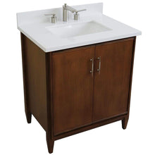 Load image into Gallery viewer, Bellaterra Home Vanity BellaTerra Home 31&quot; Single sink vanity in Walnut finish with White quartz with rectangle sink 400901-31-WA-WER