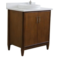 Load image into Gallery viewer, Bellaterra Home Vanity BellaTerra Home 31&quot; Single sink vanity in Walnut finish with White quartz with round sink 400901-31-WA-WERD