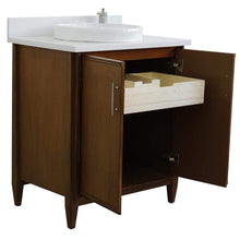 Load image into Gallery viewer, Bellaterra Home Vanity BellaTerra Home 31&quot; Single sink vanity in Walnut finish with White quartz with round sink 400901-31-WA-WERD