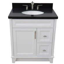 Load image into Gallery viewer, Bellaterra Home Vanity BellaTerra Home 31&quot; Single Sink Vanity in White Finish with Black Galaxy Granite with Oval Sink 400700-31-WH-BGO