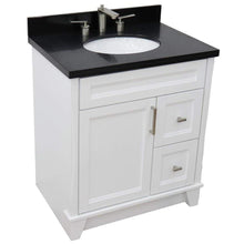 Load image into Gallery viewer, Bellaterra Home Vanity BellaTerra Home 31&quot; Single Sink Vanity in White Finish with Black Galaxy Granite with Oval Sink 400700-31-WH-BGO