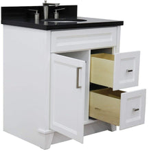 Load image into Gallery viewer, Bellaterra Home Vanity BellaTerra Home 31&quot; Single Sink Vanity in White Finish with Black Galaxy Granite with Oval Sink 400700-31-WH-BGO