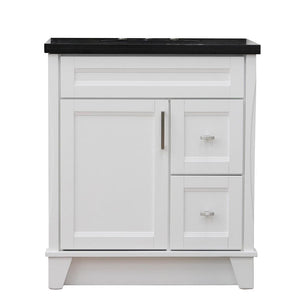 Bellaterra Home Vanity BellaTerra Home 31" Single Sink Vanity in White Finish with Black Galaxy Granite with Oval Sink 400700-31-WH-BGO