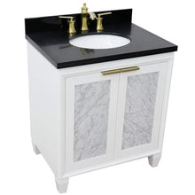 Load image into Gallery viewer, Bellaterra Home Vanity BellaTerra Home 31&quot; Single sink vanity in White finish with Black galaxy granite with oval sink 400990-31-WH-BGO