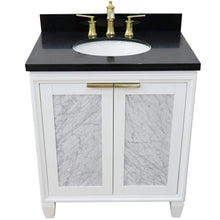 Load image into Gallery viewer, Bellaterra Home Vanity BellaTerra Home 31&quot; Single sink vanity in White finish with Black galaxy granite with oval sink 400990-31-WH-BGO