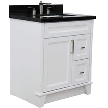 Load image into Gallery viewer, Bellaterra Home Vanity BellaTerra Home 31&quot; Single Sink Vanity in White Finish with Black Galaxy Granite with Rectangle Sink 400700-31-WH-BGR