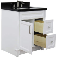 Load image into Gallery viewer, Bellaterra Home Vanity BellaTerra Home 31&quot; Single Sink Vanity in White Finish with Black Galaxy Granite with Rectangle Sink 400700-31-WH-BGR