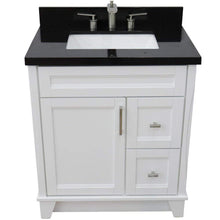 Load image into Gallery viewer, Bellaterra Home Vanity BellaTerra Home 31&quot; Single Sink Vanity in White Finish with Black Galaxy Granite with Rectangle Sink 400700-31-WH-BGR
