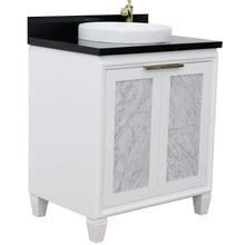 Load image into Gallery viewer, Bellaterra Home Vanity BellaTerra Home 31&quot; Single sink vanity in White finish with Black galaxy granite with round sink 400990-31-WH-BGRD