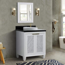 Load image into Gallery viewer, Bellaterra Home Vanity BellaTerra Home 31&quot; Single sink vanity in White finish with Black galaxy granite with round sink 400990-31-WH-BGRD