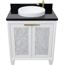 Load image into Gallery viewer, Bellaterra Home Vanity BellaTerra Home 31&quot; Single sink vanity in White finish with Black galaxy granite with round sink 400990-31-WH-BGRD