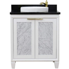 Load image into Gallery viewer, Bellaterra Home Vanity BellaTerra Home 31&quot; Single sink vanity in White finish with Black galaxy granite with round sink 400990-31-WH-BGRD