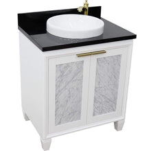 Load image into Gallery viewer, Bellaterra Home Vanity BellaTerra Home 31&quot; Single sink vanity in White finish with Black galaxy granite with round sink 400990-31-WH-BGRD