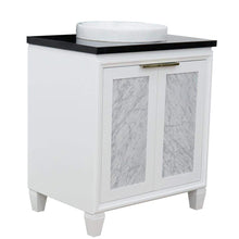 Load image into Gallery viewer, Bellaterra Home Vanity BellaTerra Home 31&quot; Single sink vanity in White finish with Black galaxy granite with round sink 400990-31-WH-BGRD